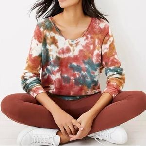 LOU & GREY Tie Dye Knit Sweater